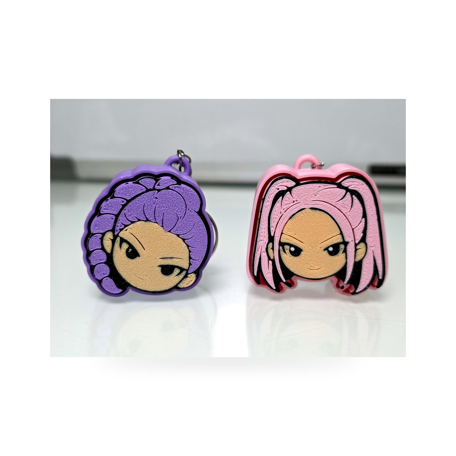 Anime Face Clicker Keychains by WE3D