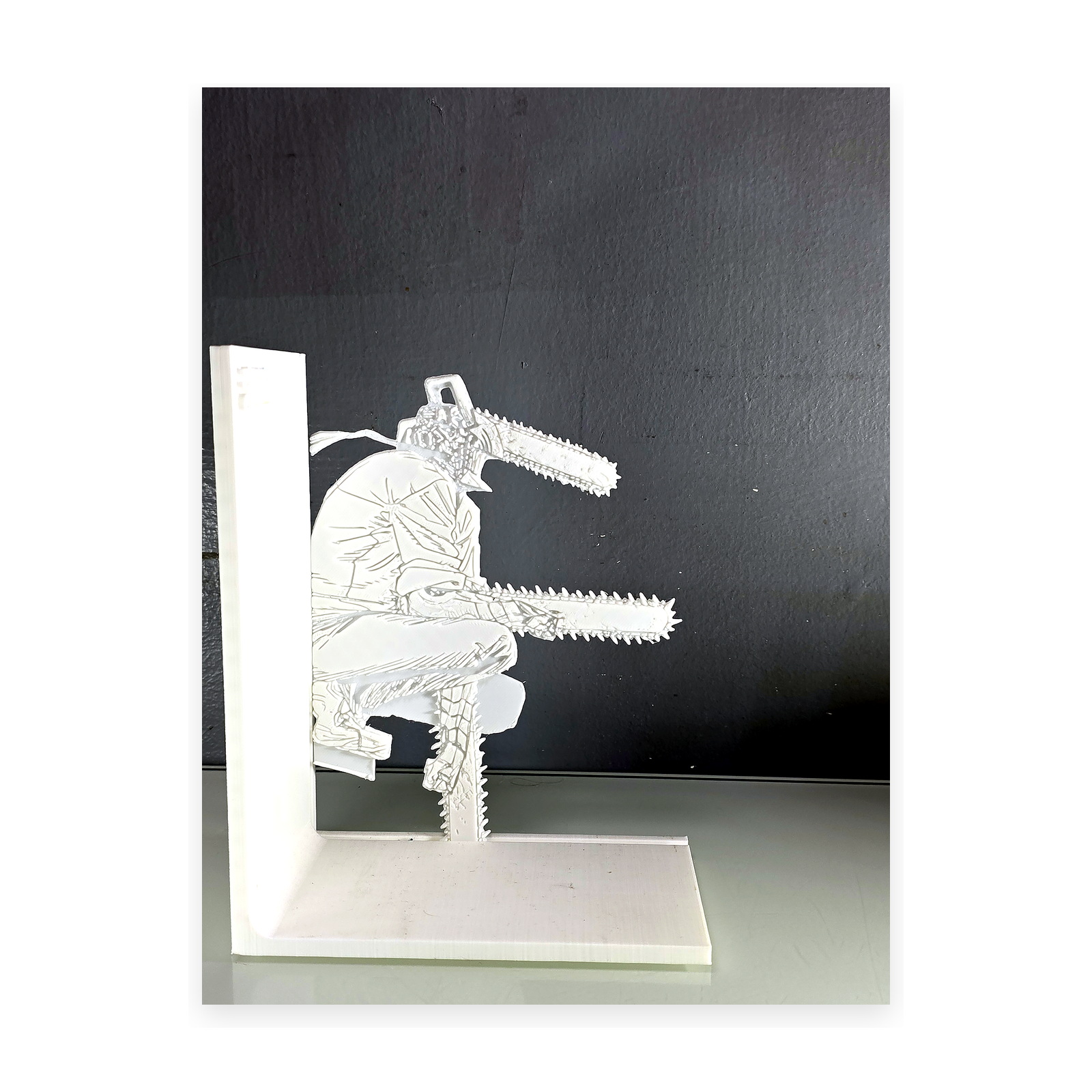 White Chainsaw-Style Bookend by WE3D